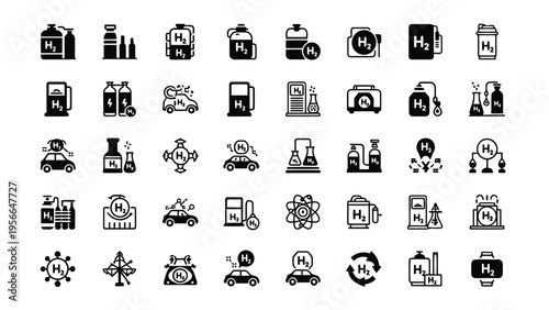Collection of diverse icons representing various technology and communication devices Vector