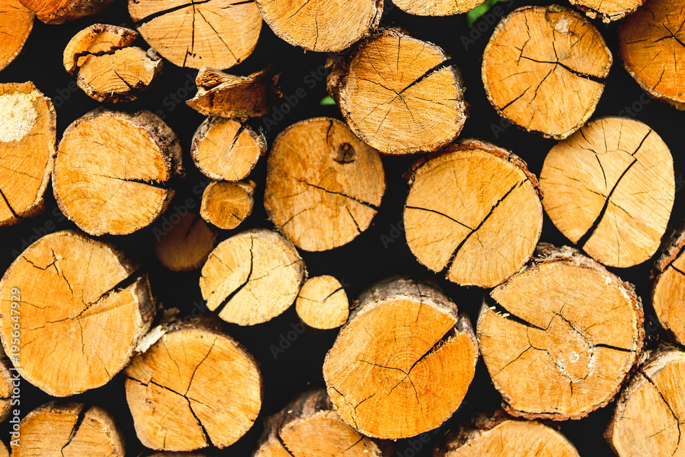 Fototapeta premium stack of firewood