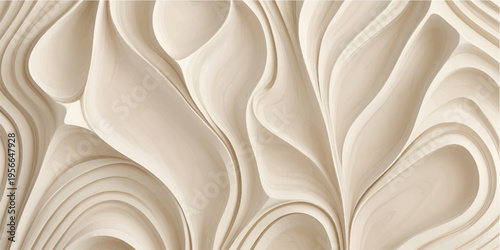 Elegant seamless pattern of white silk and satin fabric with soft golden waves and a shiny luxury textile texture for a smooth fashion drapery backdrop design