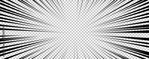 Black comic book transparent background