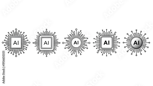 Evolution of a computer chip from basic to advanced networked processor designs Vector