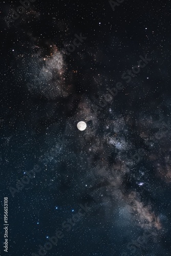 distant alien world planet, deep space landscape with several moons