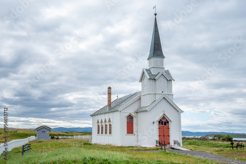 Nesseby Church 1858 Only Wooden Church in East Finnmark to Survive WWII, Varangerfjord, Finnmark, Norway