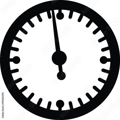 a hygrometer with circular face the entire image silhouette vector illustration on transparent background