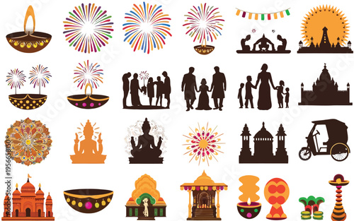 Assorted icons representing diverse activities and professions