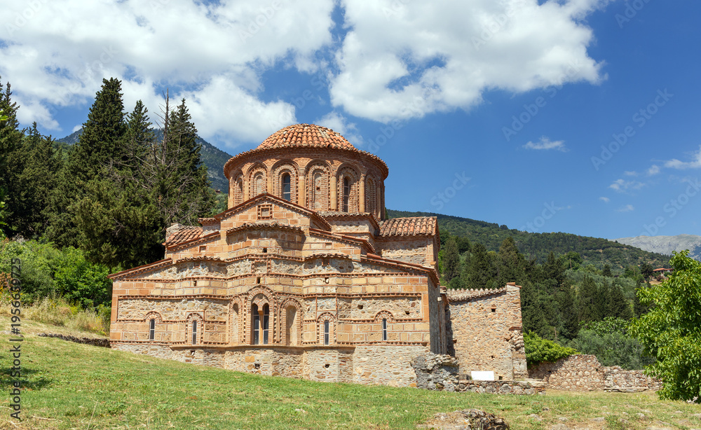 Fototapeta premium The Byzantine Church of Agia Sofia in Mystras, Peloponnese, Greece