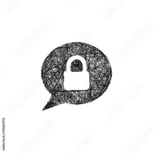 Sketch private message icon design