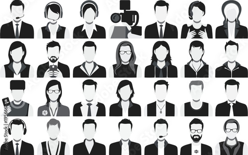 Collection of diverse individuals wearing various headwear and masks