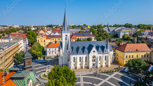 Bild auf Leinwand Our Lady of the Assumption Cathedral at Kossuth ter square in Ka