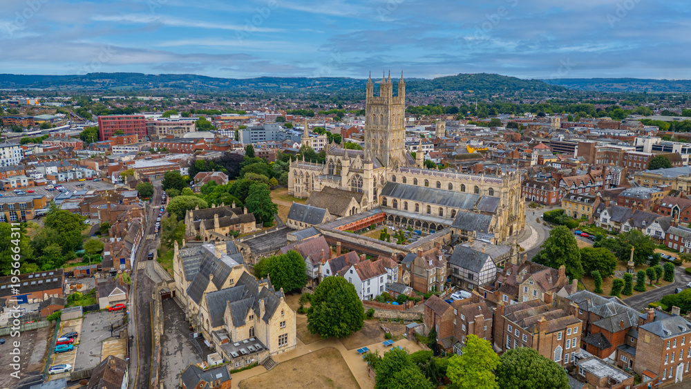 Fototapeta premium Panorama view of Gloucester cathedral in England