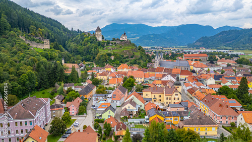 Petersberg castle above Friesach in Austria