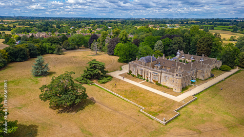 Fotografía Panorama view of Lacock abbey in England