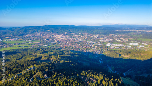 Canvastavla Panorama view of Liberec from jested hill in Czech republic