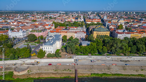 Bild auf Leinwand Panorama view of Szeged in Hungary