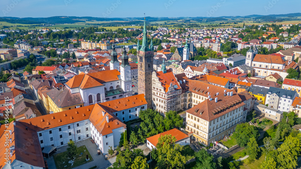 Obraz premium Panorama view of Klatovy in Czech republic
