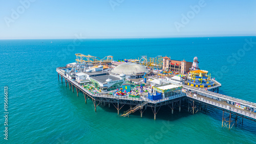 Brighton palace pier in England during a sunny day