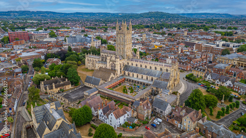 Konstfotografi Panorama view of Gloucester cathedral in England