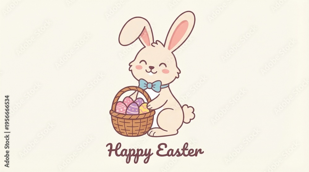 Fototapeta premium easter card with bunny