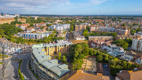 Foto Panorama view of Boscombe part of Bournemouth in England