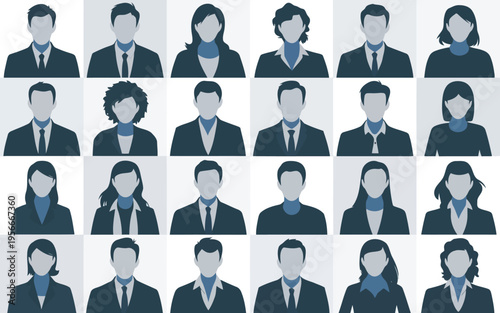 Group of diverse individuals wearing headphones in a uniform pose