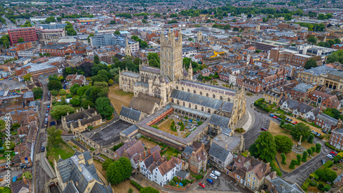 Картината върху платно Panorama view of Gloucester cathedral in England