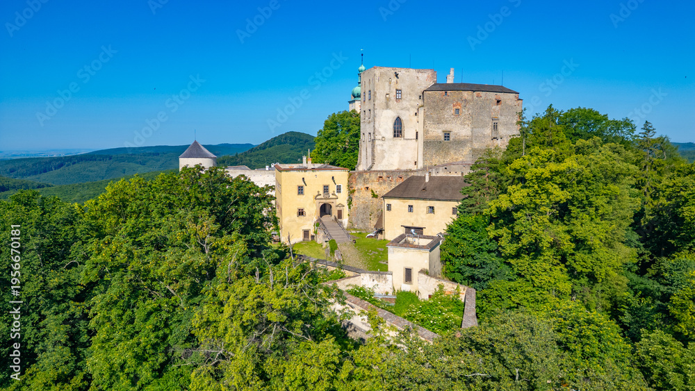 Fototapeta premium Buchlov castle during a sunny day in Czech republic