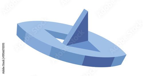 Spinning Top Tilted In Motion