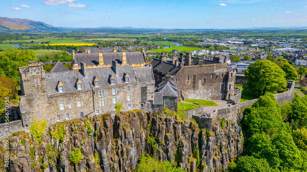 Fototapeta premium Panorama view of Stirling castle in Scotland