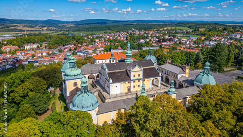 Photos Panorama view of Svata Hora pilgrimage site near Pribram, Czech