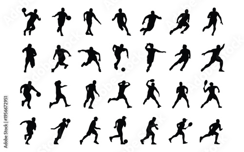 Sequential animation frames of a person walking and performing various hand gestures