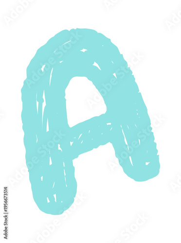 Letter A Thick Sketch Strokes