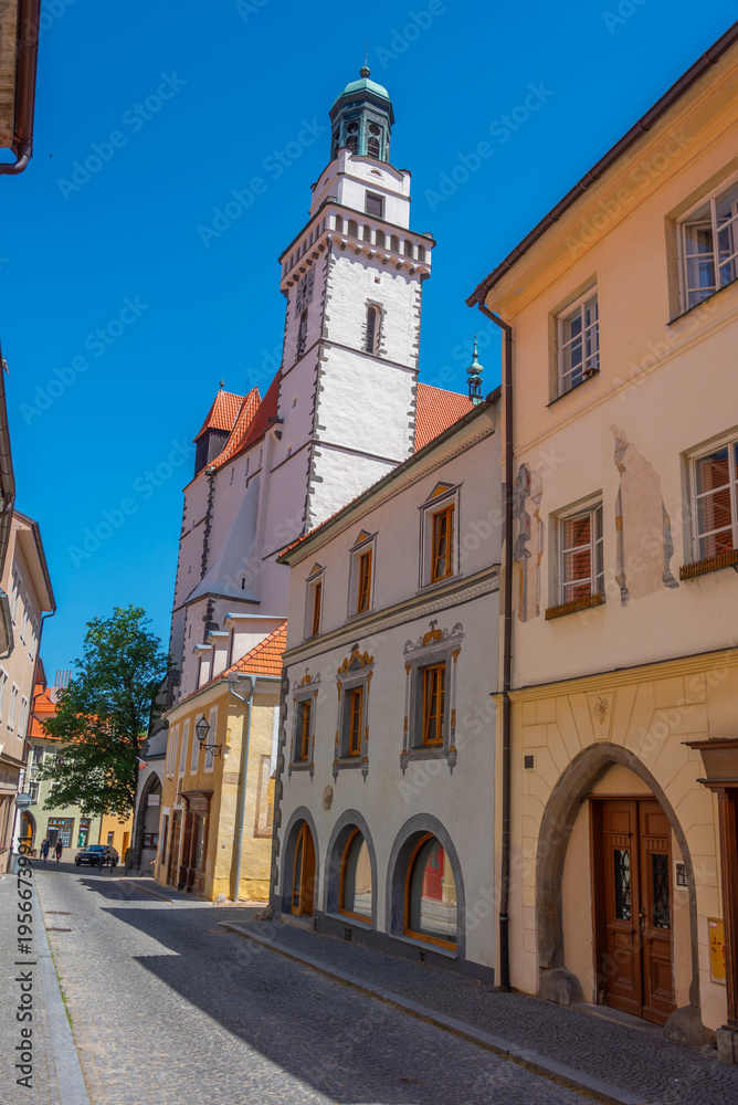 Fototapeta premium Church of St. James the Greater in Prachatice, Czech republic