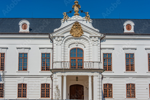 Billede på lærred Historical houses in the old town of Veszprem, Hungary