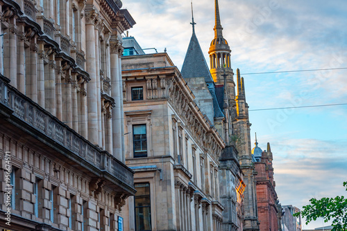 Historical building at Buchanan street in Glasgow, Scotland