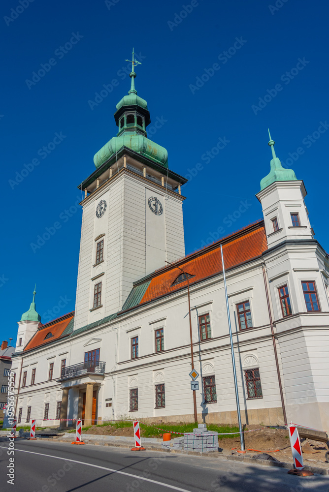 Obraz premium Vsetin palace during a sunny day in Czech republic