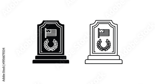 Set of 2 payphone icons vector, black and white
