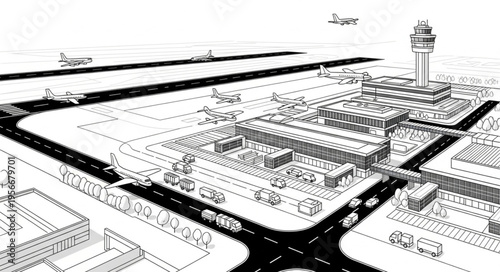 Airport Terminal Building Layout.