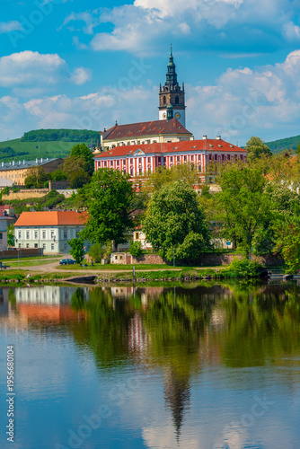 Quadro su tela Riverside of Labe at Litomerice, Czech republic