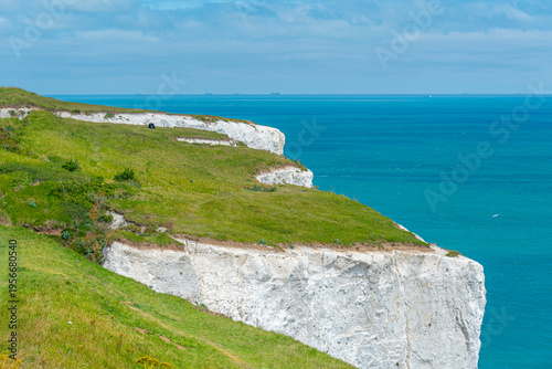 White cilffs of Dover in England