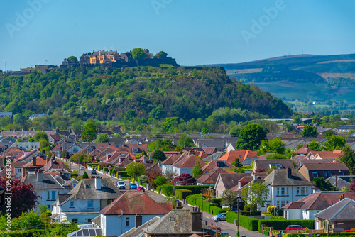 Panorama view of Stirling town in Scotland