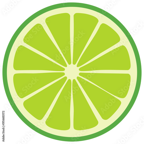 Vibrant Lime Slice Abstract Design for Refreshing Citrus Concepts