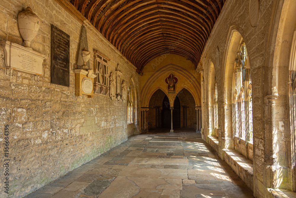 Obraz premium Cloister of Chichester cathedral in England