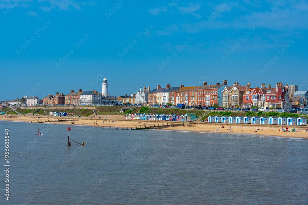Naklejka premium Skyline of Southwold during a sunny day in England