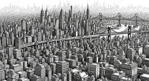 Cityscape Skyscrapers Urban Landscape.