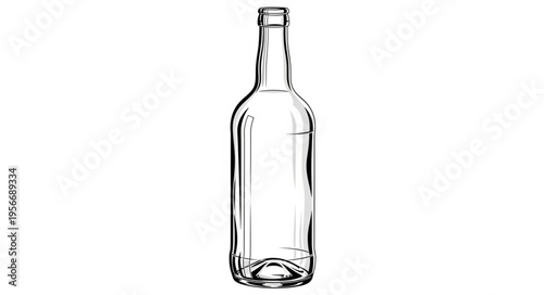Empty Wine Glass Bottle.