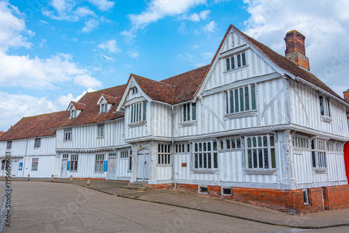 Lavenham Guildhall during a sunny day in England
