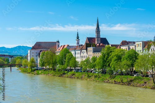 Bild auf Leinwand Parish Church of Saints Giles and Coloman in Austrian town Steyr