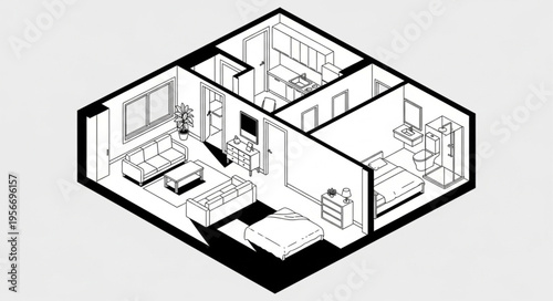 Floor plan of a house.