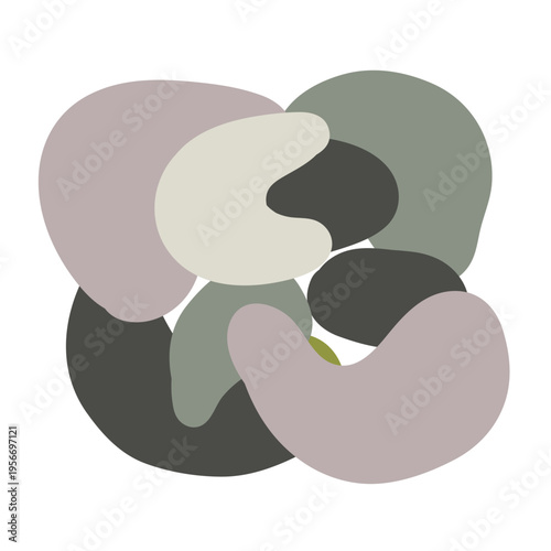 Abstract composition of vector shapes.