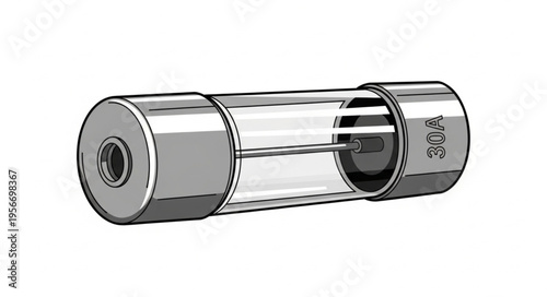 Metal cylindrical mechanical component.